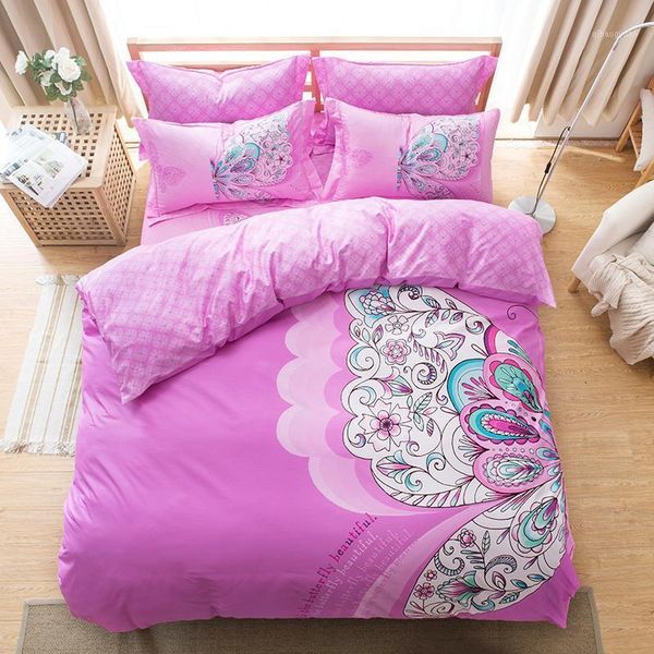 

unihome new 100%cotton bedding set / bed linen / bedclothes bed sheet set bedspread/ diewufeifei1