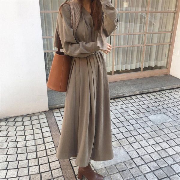 

alien kitty 2020 women solid elegance lace up full-sleeved retro belt sweet a-line chic office lady vintage all-match dresses1, Black;gray