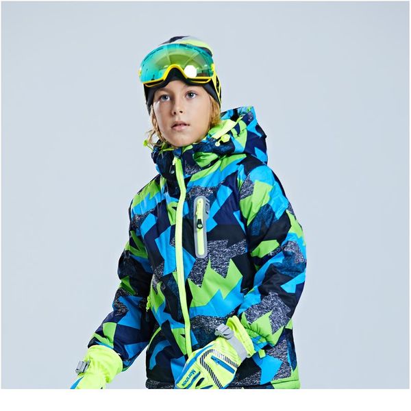 

children's ski jacket thickened boy's girl's outdoor warm and cold-proof ski pant mountaineering super waterproo bbyahn