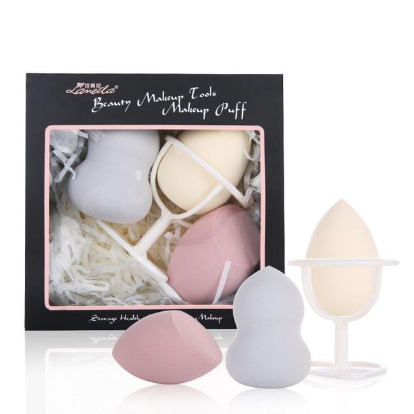 

makeup sponge set makeup tool concealer foundation puff 3 pcs cosmetic sponge with holder clean women lady gift