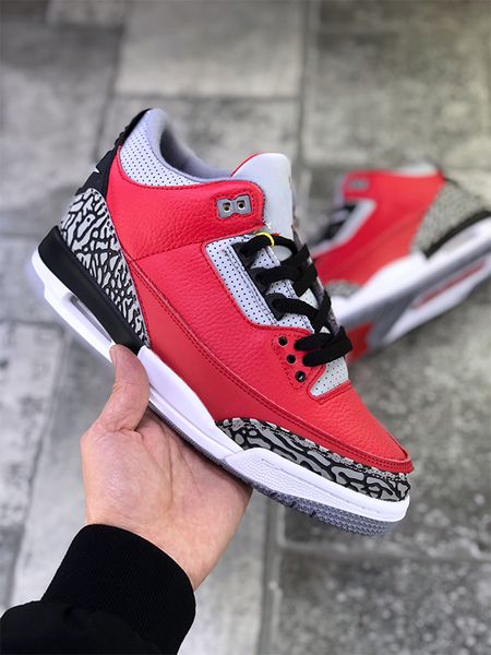 

selling jumpman 3 iii se red cement men women basketball shoes 3s designer sports sneakers chaussures mens trainers, White;red