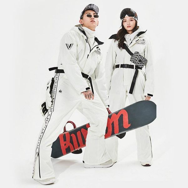 

skiing jackets 2021 ski suit snow jumpsuit women hooded one piece outdoor men set overalls sport keep warm windproof1