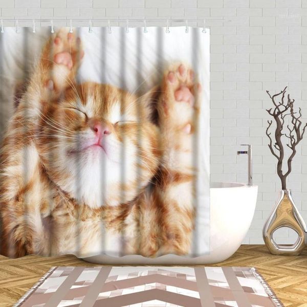 

lovely cat pet dog 3d shower curtains art dog printing bathroom 3d shower curtains waterproof polyester fabric bath curtain1