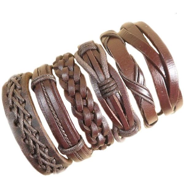 

or braided wholesale styles random mix specific 6pcs leather bracelets for men wrap bangle party gifts mx5 yxllwb