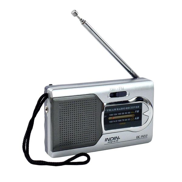 iMice BC-R22 DC 3V Mini Radio Antenna telescopica AM FM portatile Altoparlante per ricevitore radio mondiale ad alte prestazioni