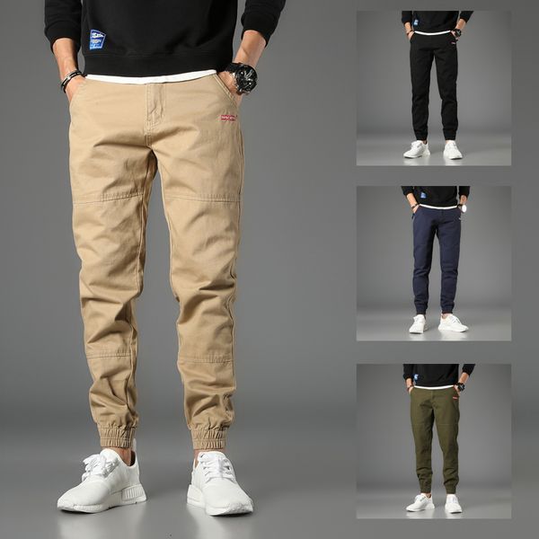 

2021 new japanese style fashion men jeans vintage designer casual cargo pants hombre khaki harem trousers streetwear hip hop joggers 5nas, Blue