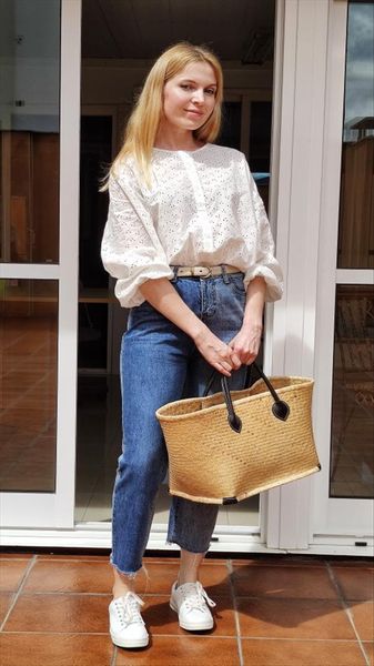 

spring autumn wild hollow hook flower design round neck single breasted loose long sleeved shirt womens shirt korean clothing, White