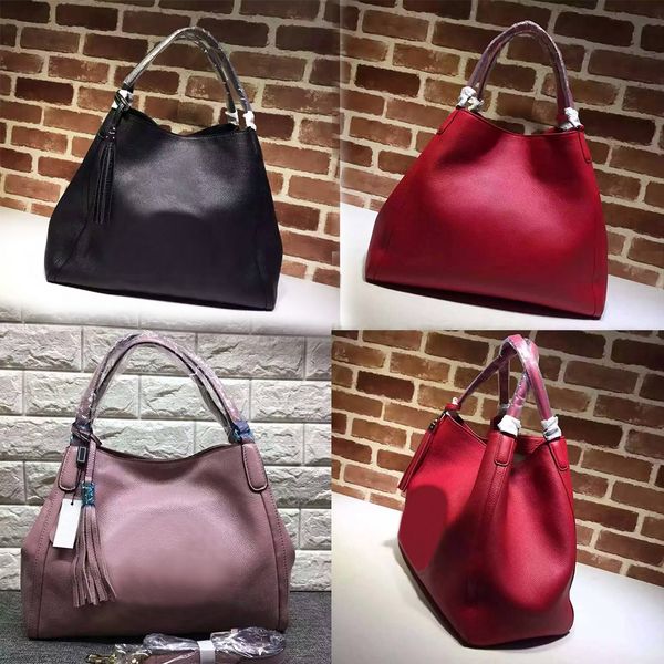 

4colour high-capacity cowhide handbag shoulder bag crossbody women tote favorite multi shopping tote leisure bucket bag