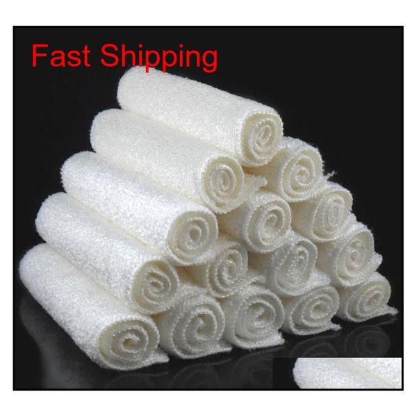 

16x18cm 12pcs white color high efficient anti greasy bamboo fiber hand washing dish cleaning cloth and wipping qylamo toys2010