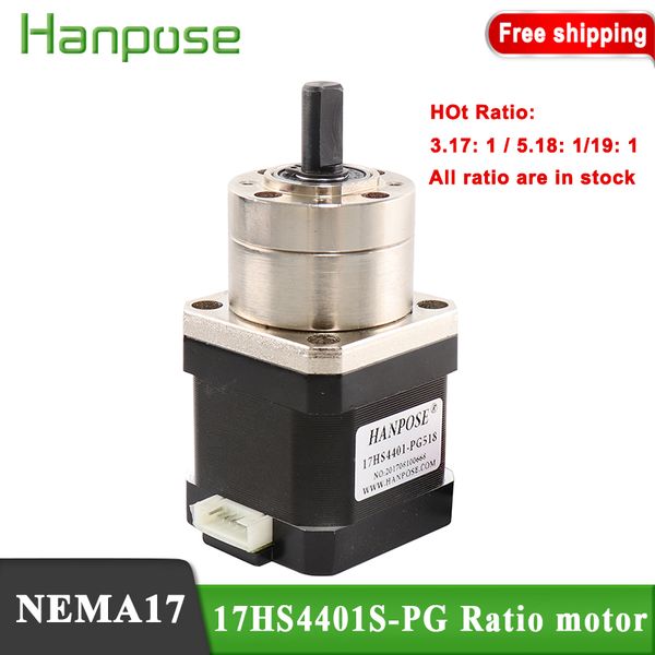

stepper motor 42 motor extruder gear nema17 stepper motor 17hs4401s-pg ratio 5.18:1 planetary gearbox