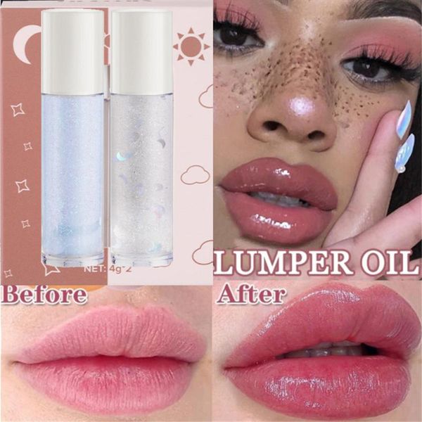 

2pcs/set lip gloss nourishing oil refine repair lip dryness moisturizing gloss plant clear care oil makeup