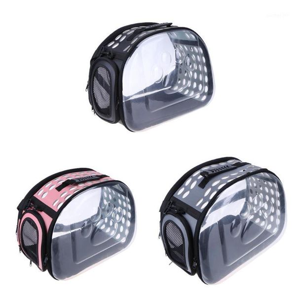 

foldable soft pet carrier puppy dog cat outdoor travel bag clear dog bag1