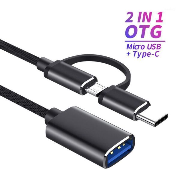 

2 in 1 usb 3.0 otg adapter cable male to female fast transfer disk connector converter type c micro usb otg line for cellphone1