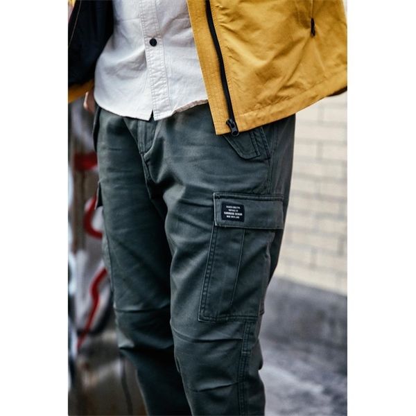 

simwood 2020 autumn winter new cargo pants men tactical pants slim fit ankle-length military track trousers quality clothes q1217, Black