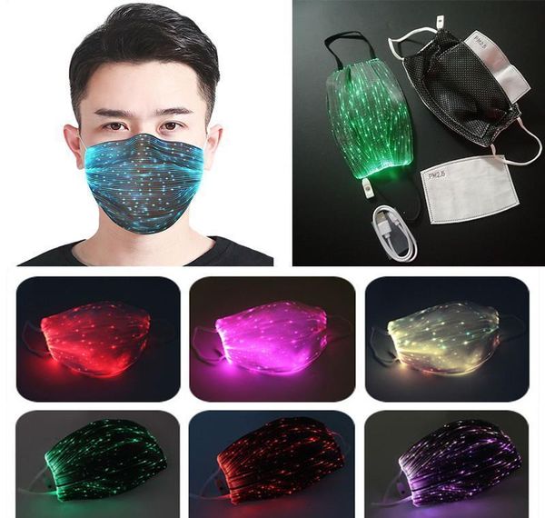 

luminous 7 led filter rave mask masks festival masquerade fashion glowing face party with colors christmas mask for pm2.5 xhhair a