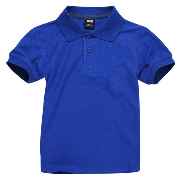 

children polos t shirt kids lapel short sleeves baby polos t shirt boys clothing embroidery tees girl cotton t shirts 8889blue, Blue