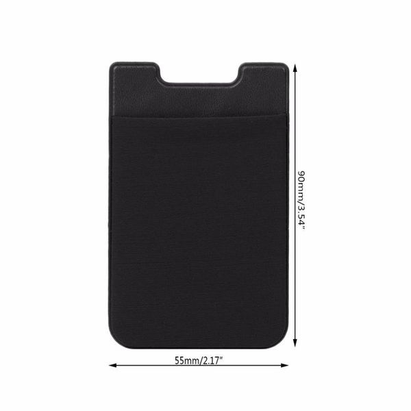 

5color adhesive sticker phone back cards wallet case credit id card holder cell phone u-shape card holder pocket 5.8 x 8 jllxdl