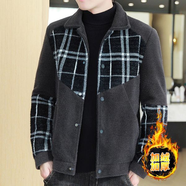 

2021 new winter of the newcomer short korean-style woollen velvet fashionable wrapped black cargo jacket e0m7