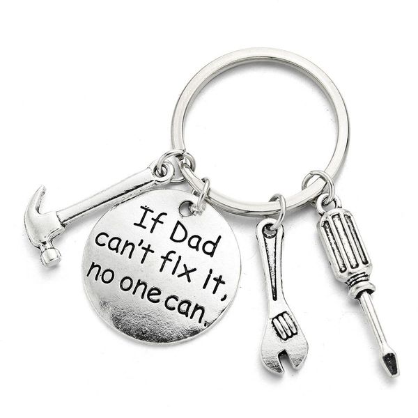 

мини инструменты круглые надписи если папа не может исправить его автомобиль trucker keychains отцовские подарки для мужчин дэйдди ключ k388