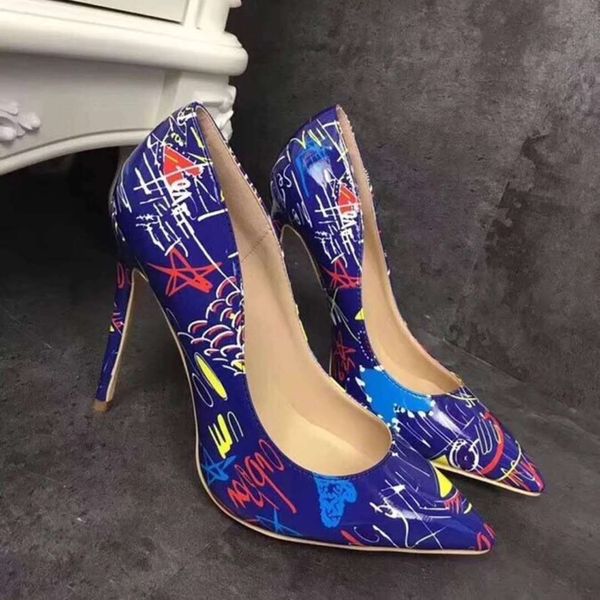 

2021 new european and popular single pointed bold mouth fantasy heels female size shoes l4hi, Black