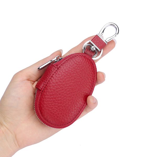 

women mini car key holders packages genuine leather key wallets business gifts waist hanged wholesale custom logo multi-function, Red;blue