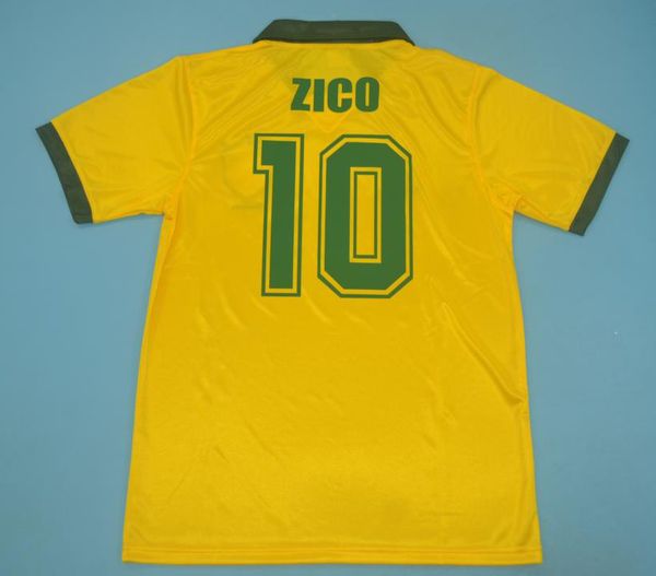 

1988 brasil retro soccer jerseys vintage #10 zico home yellow 88 müller renato gaúcho raí valdo classic brasil football shirts, Black;yellow
