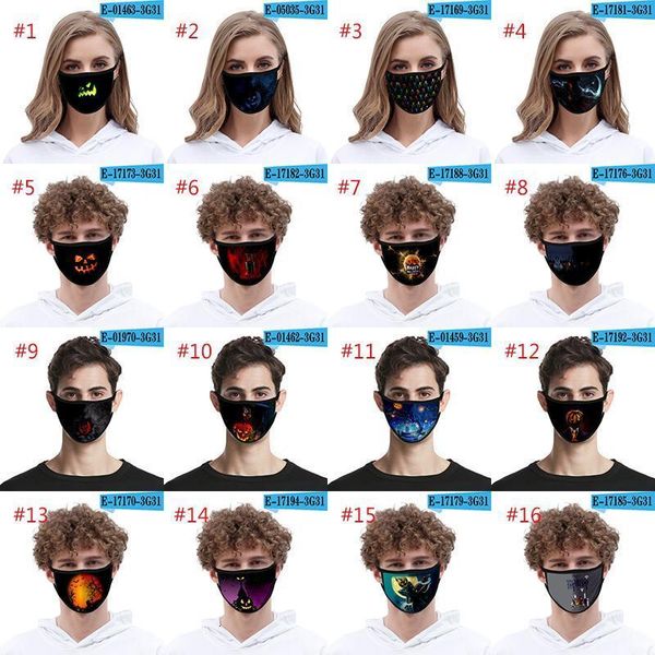 

adults children reusable and face washable for halloween printed dust masks xd23759