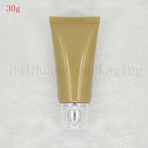 

30pcs 30g travel empty portable facial cleanser container reusable soft tube pe essential cosmetic gold soft tube1