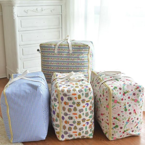 

quilt collection bag finishing clothes cotton quilt big bag family oversized clothing moisture-proof moving organizer1