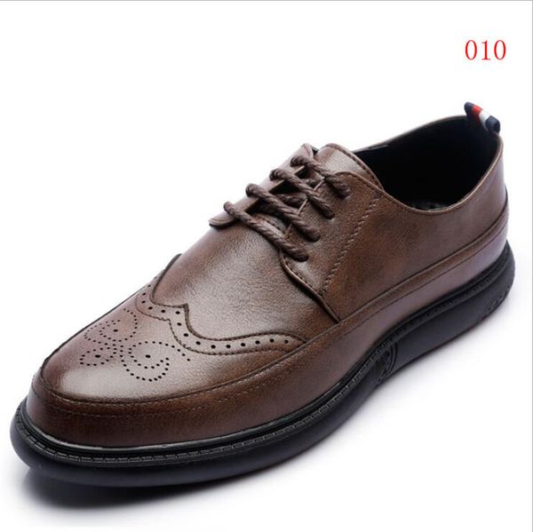

classic crocodile pattern business flat shoes men designer formal dress leather shoes men's loafers christmas party shoes, Black