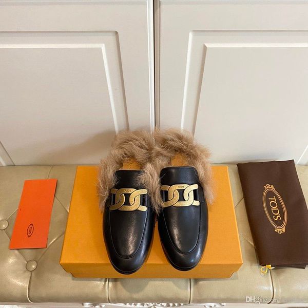 

2020 fur slippers real raccon fur slides home furry flat sandals female cute fluffy shoes woman luxury quality, Black
