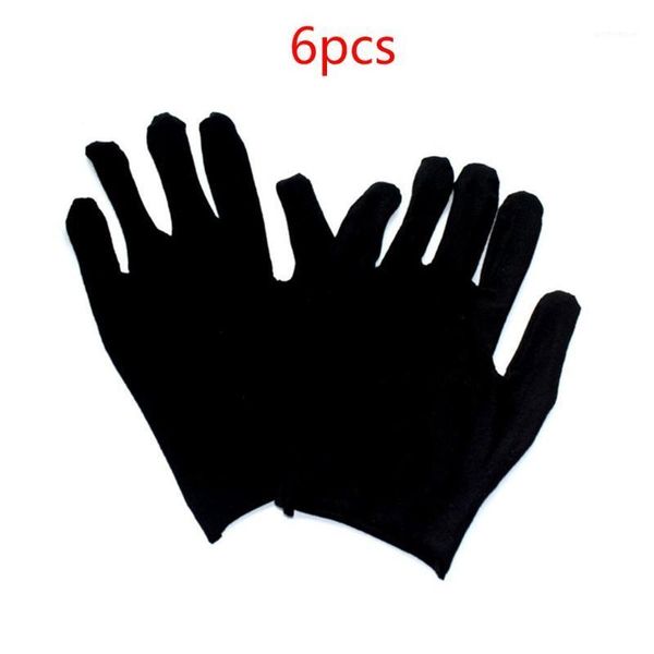

black 6 pair gloves inspection cotton work gloves high stretch thin thick stain resistant hight quality1