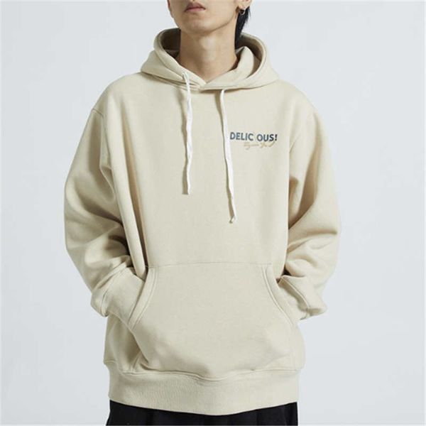 

men's original fashion brand cartoon funny hooded pullover sweater plus velvet jacket, Black