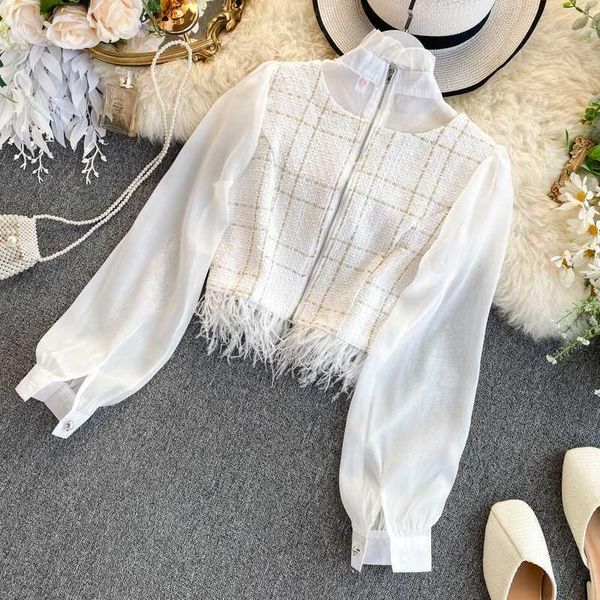 

spring autumn shirt blouse women clothes 2020 korean vintage womens and blouses ropa mujer shirts blusa feminina zt55711, White