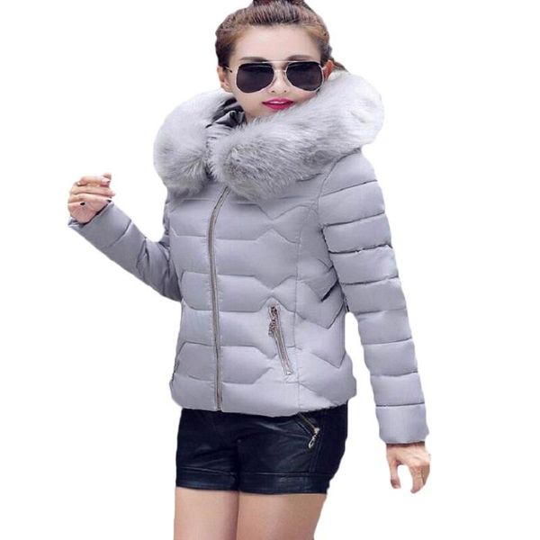 

parkas women winter new 2020 fashion women parka hooded hair jacket women's winter coats plus size women's down jacket cotton, Black