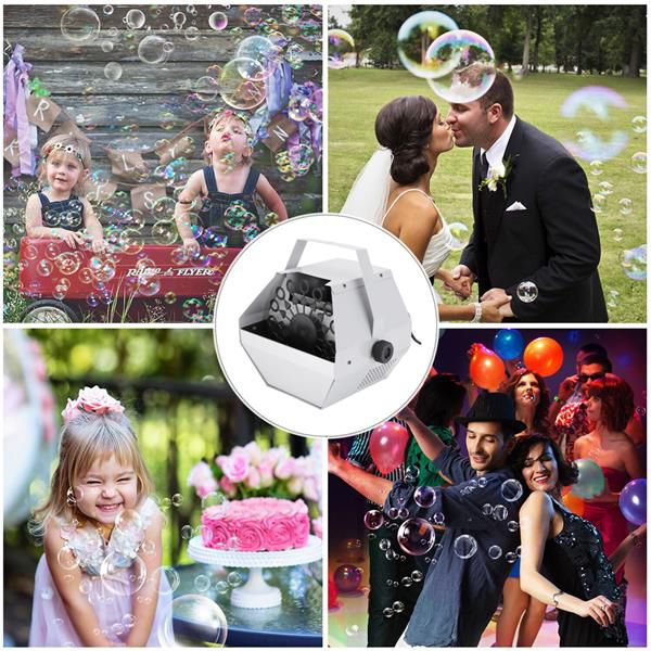 

30w ac 110v new materials automatic mini bubble maker machine auto blower for wedding/bar/party/ stage show silver
