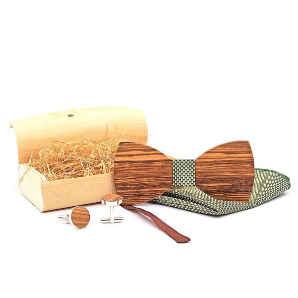

mahoosive handerchief wood wedding bowtie gravata ties for men accessories mens wooden bow tie cufflinks set noeud papillons q wmtbtf, Black;gray