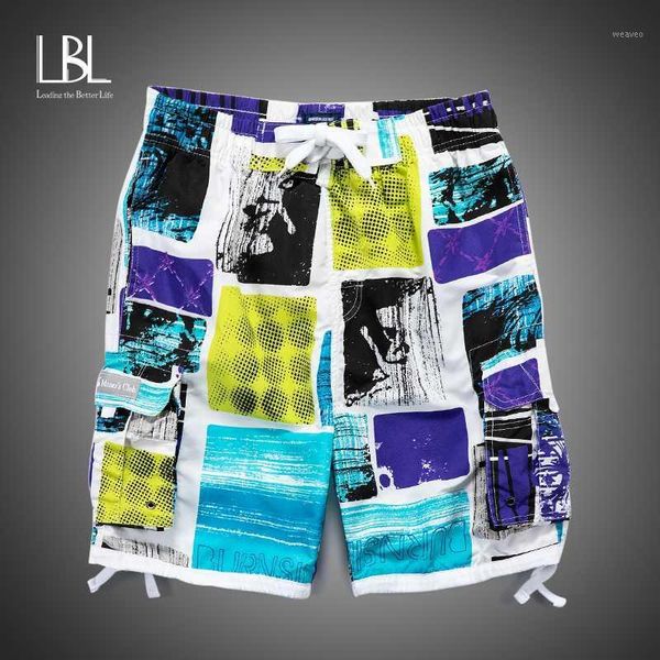 

summer mens polyester shorts 2020 fashion beach shorts breathable quick dry loose casual hawaii printing man plus size1, White;black