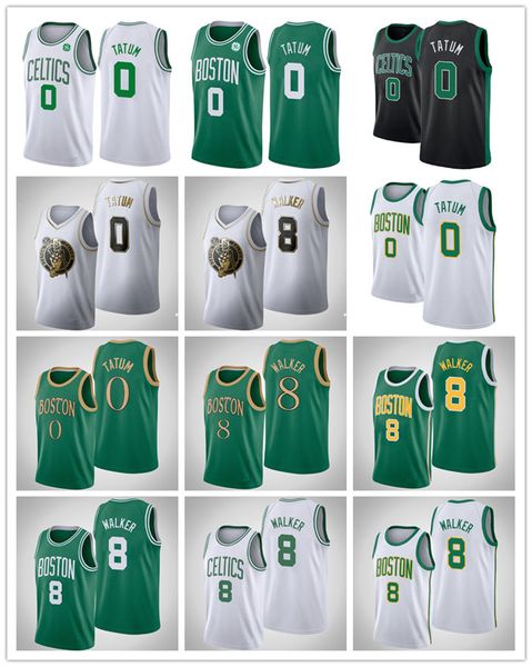

бостон celtics. мужчины jayson tatum kemba walker swingman icon association city баскетбол джерси, Black