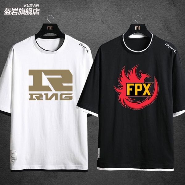 

hero s9 conquers lpl clothing ig rng fpx team uniform lol boys and girls students cotton short sleeve t-shirt