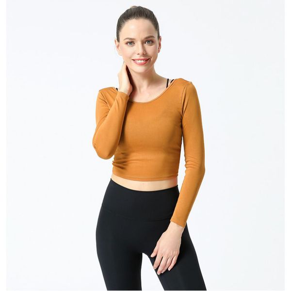 

v backless seamless yoga sport shirt women wear mesh womens workout long sleeve blouse cropped shirts gym jacket, White;red