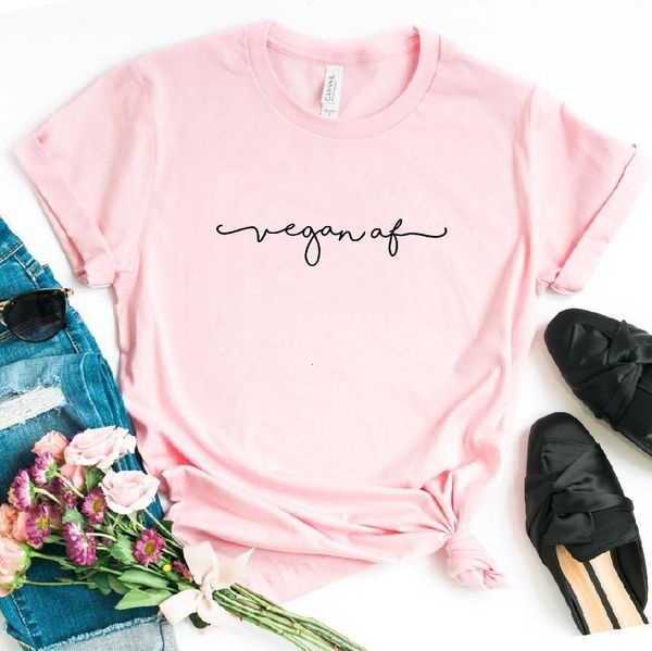 

vegan af letters women tshirt cotton casual funny t shirt gift for lady yong girl tee drop ship s-917, White