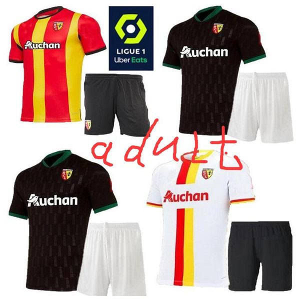 

latest 2021 rc lens away soccer jerseys gradit fortes cahuzac perez 2020 2021 rc lens maillot de foot camisa de futebol men's football, Black;yellow