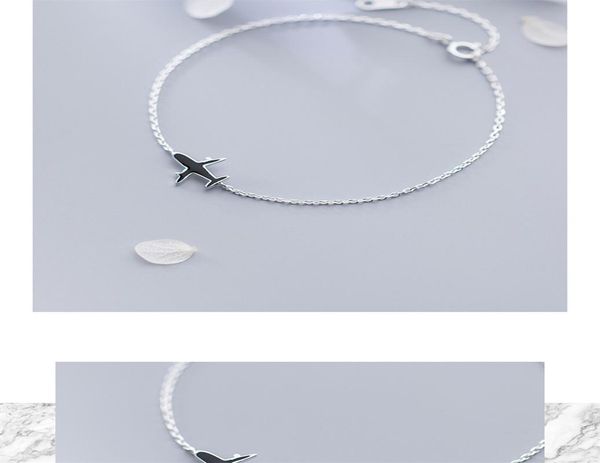 

mkendn new fashion silver plated travel around world plane aircraft charm bracelet adjustable for women gift jewelry jllmya