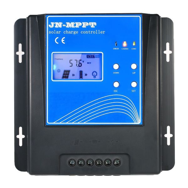 10A MPPT контроллер солнечного заряда 12V / 24V / 48V автоматическая идентификация аккумуляторной батареи регулятор зарядки с ЖК-дисплеем над защитой нагрузки Inter