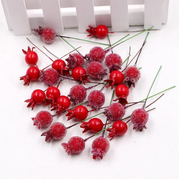 

10pcs lot mini plastic artificial pomegranate flowers for wedding party decoration diy craft gifts christmas decor accessories h jllwvj