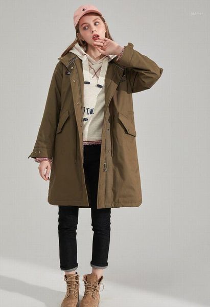 

new winter long leisure cotton-padded jacket in the women's cotton han edition coat xf375 of england1, Black