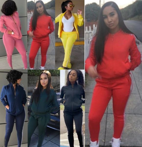 

women long sleeve tracksuit jacket pants sportswear hoodie legging 2 piece set sweat suit outerwear pants outfits sweat set women cloth2133, Gray