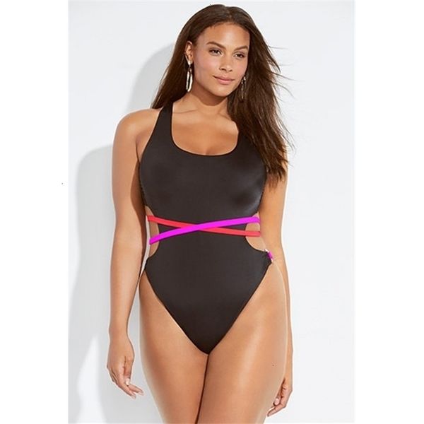 

2020 open back strap color matching spring feipo oversize three piece swimsuit woman, White;black