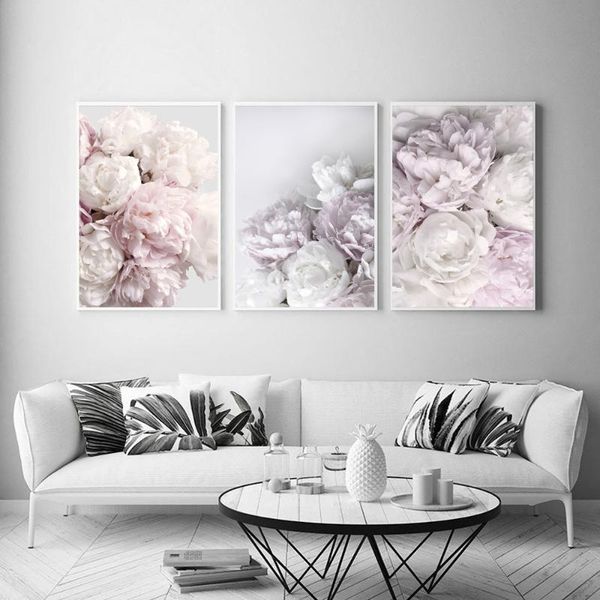 

paintings rose flowers nordic poster romantic canvas painting quadro plants love wall pictures peony prints cuadros home decor unframed